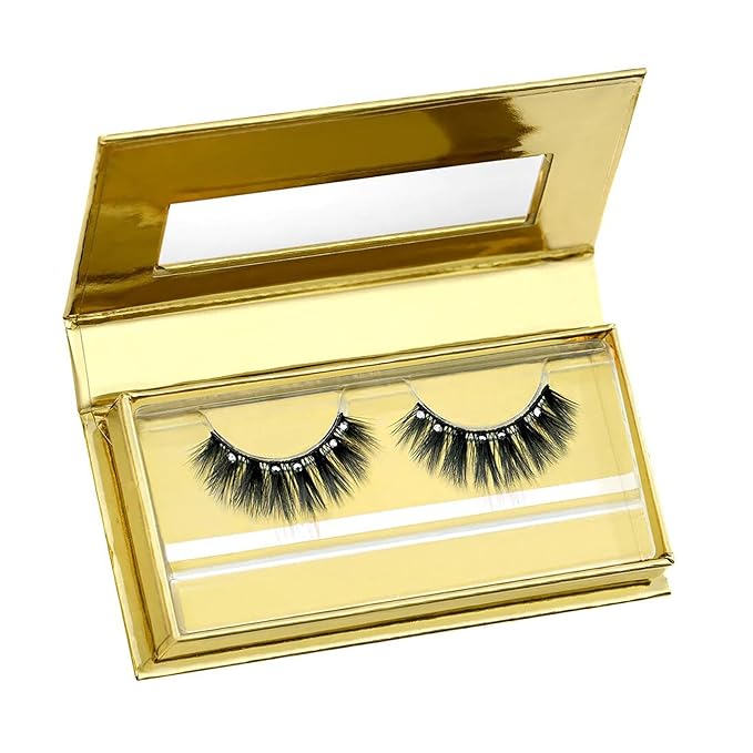 Gerard Cosmetics #GlowUp #Lashes, Rhinestone Eyelashes for a Full and Flirty Look, Perfectly Curled False Lashes For Glasses Wearers, Cruelty Free & Vegan (1 Pair)