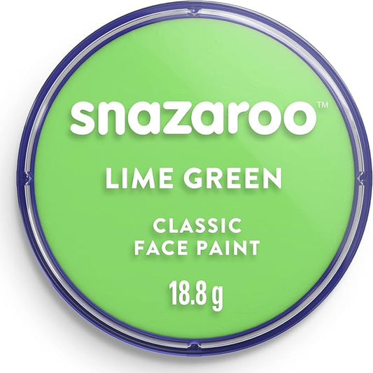 Snazaroo Classic Face and Body Paint, 18.8g (0.66-oz) Pot, Lime Green
