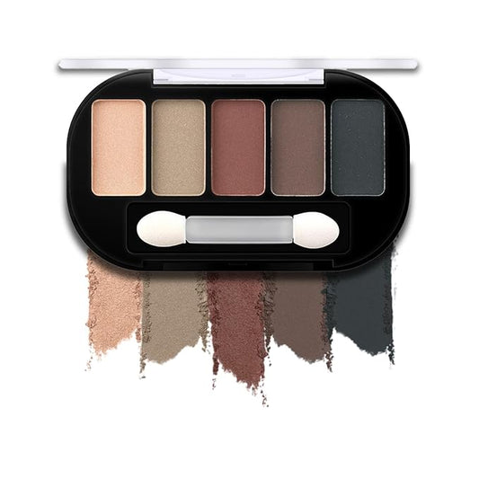 Rich Cocoa Browns Eyeshadow Palette 5-Color | Highly Pigmented Matte & Shimmer Makeup, All-Day Wear Blendable Compact for Day/Night Looks, Vegan Cruelty-Free, Travel-Friendly Smudge-Proof