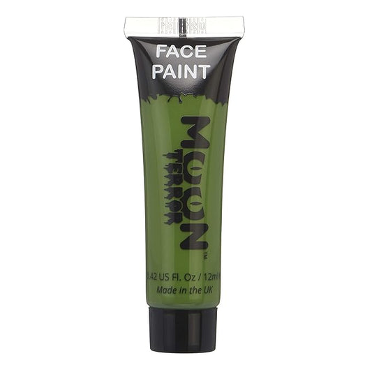 Halloween Face Paint Body Paint by Moon Terror - Zombie Green - SFX Make up, Special Effects Make up - 0.40fl oz