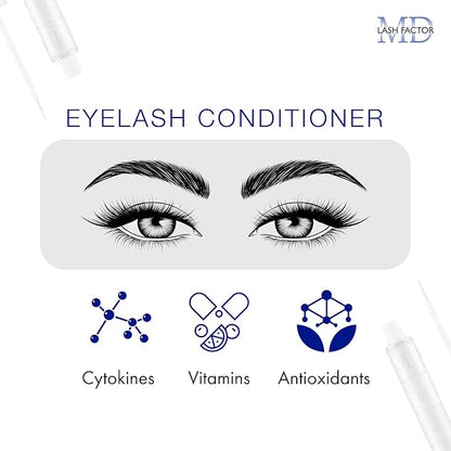 Lash Factor Eyelash Growth Serum| Enhances Your Natural Lashes For A Fuller, Longer & Denser Look | Eyelashs Enhancer for Women | 0.2 Fl Oz - 6 Month Supply