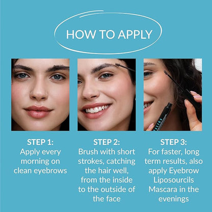 Talika Eyebrow Liposourcils Mascara - Eyebrow Enhancement Formula Brow Mascara - 2 in 1 Makeup & Eyelash Care Solution (Chestnut)