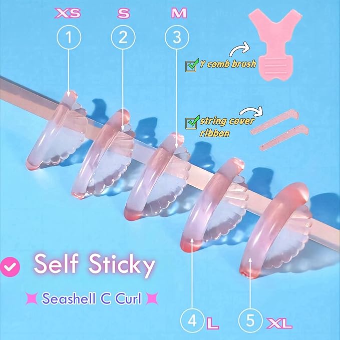 Lashlift Pads Shields 2025 New No glue Eyelash Lifting Shield Self Sticky Lash Lift Rods Lami Lamination Roller U Curler Pad Soft Eyelash Perm Rod 5 Size Air Bubble Silicone-Light Weight Guard