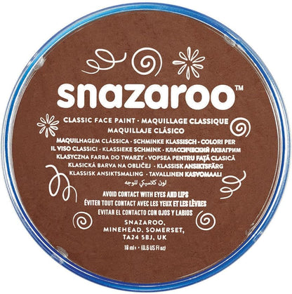 Snazaroo Classic Face and Body Paint, 18.8g (0.66-oz) Pot, Light Brown