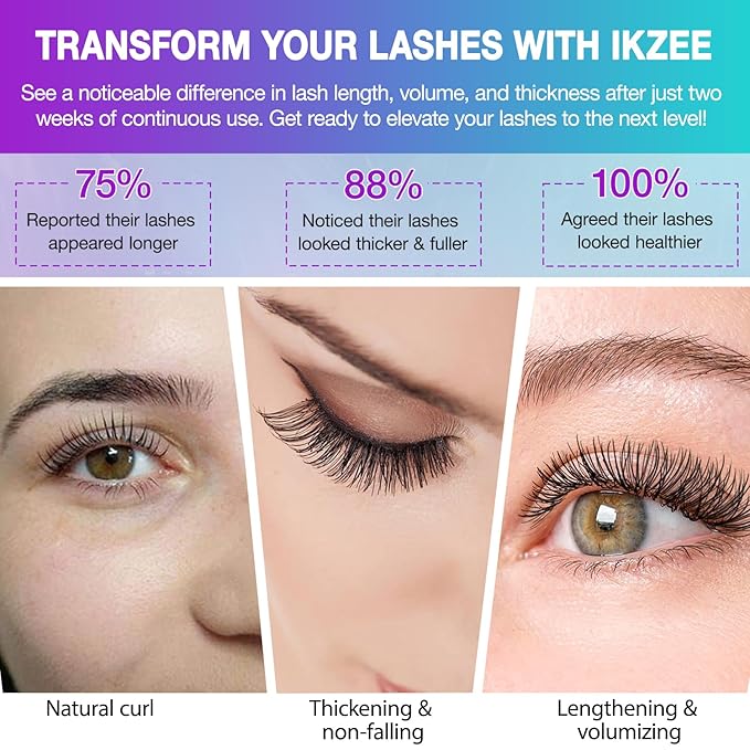Eyelash Growth Serum, 5ml Lash Growth Serum, Lash Serum for Eyelash Growth Longer & Thicker Lash Enhancing Serum with Natural Formula Vegan & Cruelty-Free