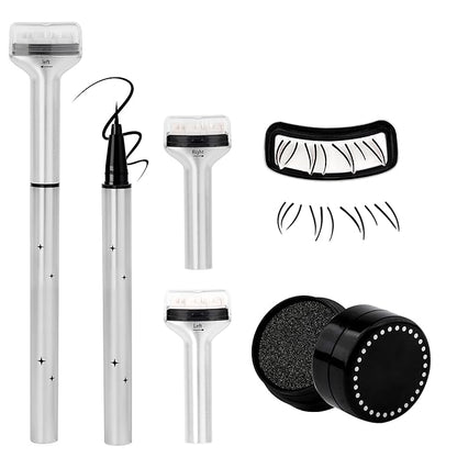 Lower Lash Stamp Bottom Eyelash Stamp with Ink Waterproof Formula &Long Lasting Natural Looking Lower Lashes Quick Eye Makeup Tool(Black)
