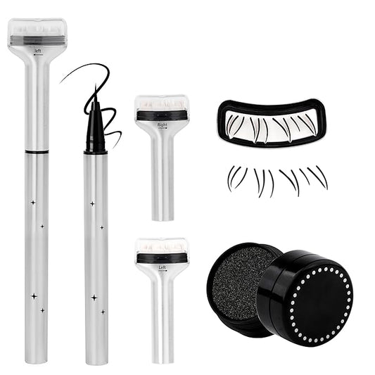 Lower Lash Stamp Bottom Eyelash Stamp with Ink Waterproof Formula &Long Lasting Natural Looking Lower Lashes Quick Eye Makeup Tool(Black)