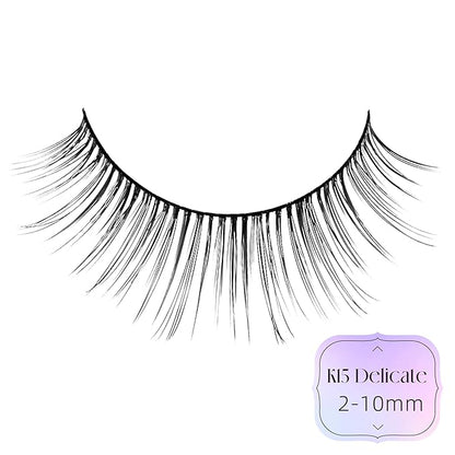 Natural Lashes Short Lashes Short Eyelashes Natural Look Small Lashes Wispy False Eyelashes Natural Fake Eyelashes for Small Eyes 9mm K15