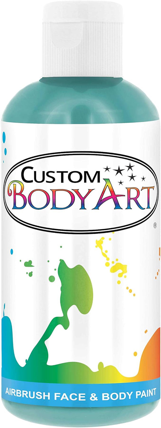8-oz Aqua Blue Water Based Airbrush Body Art & Face Paint