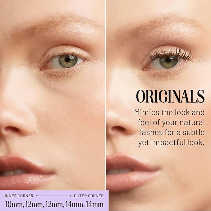 Lilac St - Original Lashes & Pro Black Lash Glue - Soft, Natural Look - Long-Lasting, Lightweight, Reusable - Vegan & Cruelty Free - 12 mm