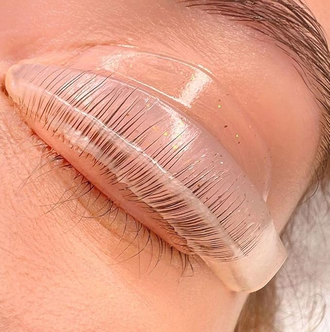 Lash Lift Rods Kit Glitter Eyelash Lift Pallet Ribbon Comb All in 1 Lash Perm Shield LU Curl 5 Size Lash Lift Lamination Pad, Rapid 5 Minute Eyelash Lifting Shields Flexible Pads Extreme Perm Rod