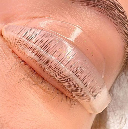 Lash Lift Rods Kit Glitter Eyelash Lift Pallet Ribbon Comb All in 1 Lash Perm Shield LU Curl 5 Size Lash Lift Lamination Pad, Rapid 5 Minute Eyelash Lifting Shields Flexible Pads Extreme Perm Rod