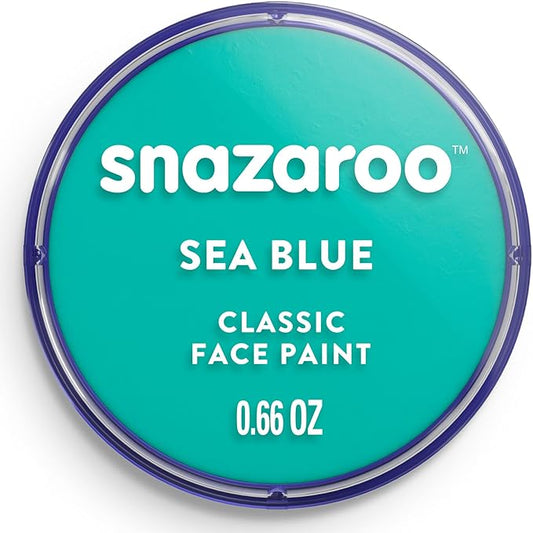 Snazaroo Classic Face and Body Paint, 18.8g (0.66-oz) Pot, Sea Blue