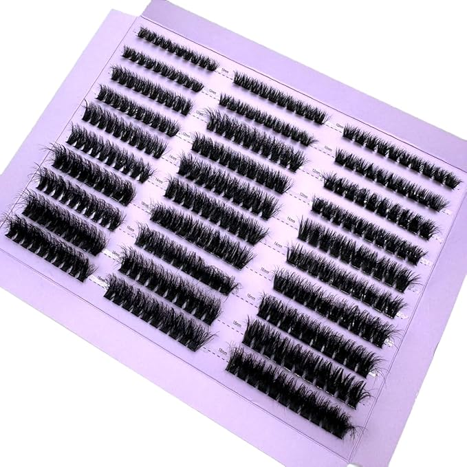 HBZGTLAD Fluffy Cluster Lashes 40D60D80D100D120D Natural Thick Eyelash Clusters D Curl Individual Lashes DIY Eyelashes Extension (300pcs60D80D100D)