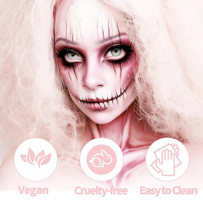 MEICOLY Pastel Pink Face Body Paint,2.1Oz Smudge-proof Face Paint,Water Based Washable Full Body Paint for Adults and Kids,Face Painting for Halloween SFX Special Effects Costume Cosplay Makeup