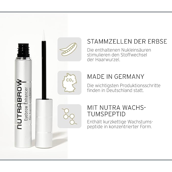 NutraBrow Eyebrow Enhancer & Nutralash Eyelash Formula 2.0 Set I Thicker Brows and Longer Eyelashes in 6-12 Weeks I Lash and Eyebrow Growth Serum I 3ml & 1ml