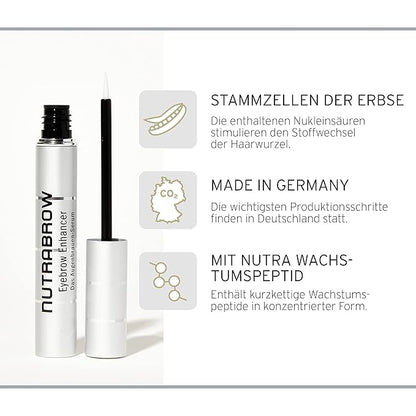NutraBrow Eyebrow Enhancer & Nutralash Eyelash Formula 2.0 Set I Thicker Brows and Longer Eyelashes in 6-12 Weeks I Lash and Eyebrow Growth Serum I 3ml & 1ml