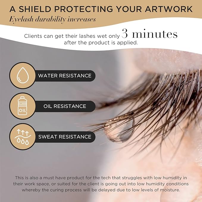 LASHVIEW Lash Bonder for Eyelash Extension,Lash Sealant,Glue Accelerator,Super Bonder Longer Retention,Low Irritation, Water Oil Proof,Increase Lash Retention by up to 30% (15ml)
