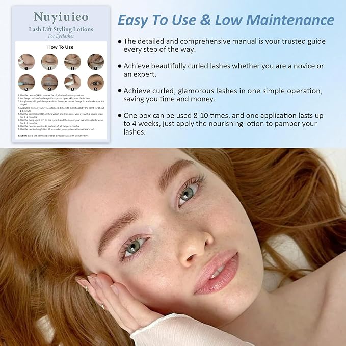 Lash Lift Kit, Eyelash Perm Kit, Eyalash Kit for Beginners with Detailed Instruction, Includes Lash Lift Tools, Natural Lash Curling & Lifting - Achieve Salon Quality at Home