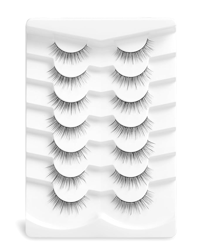Natural Lashes Short Lashes Short Eyelashes Natural Look Small Lashes Wispy False Eyelashes Natural Fake Eyelashes for Small Eyes 9mm K15