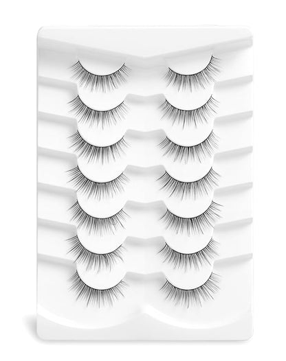 Natural Lashes Short Lashes Short Eyelashes Natural Look Small Lashes Wispy False Eyelashes Natural Fake Eyelashes for Small Eyes 9mm K15