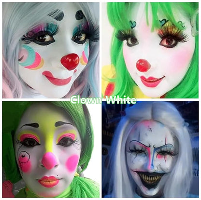 Go Ho Red Black and White Face Body Paint Sticks,Water Based Washable Easily,Smooth and Full Coverage for Halloween Costumes Cosplay SFX Skull Vampire Zombie Clown Makeup