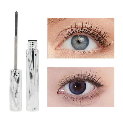 Metallic Tube Eyelash Primer, Volumizing & Lengthening Curling Mascara, Waterproof Smudge-Proof & Long-Lasting Tube Eyelash Primer, Natural Finish