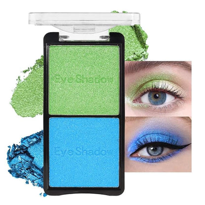 Double color eye shadow, Eyeshadows Creamy, high pigment eye makeup palette, matte shimmer metal eye shadow powder, Blendable, Ultra-Pigmented, Easy to Apply, Matte & Shimmer, (04)