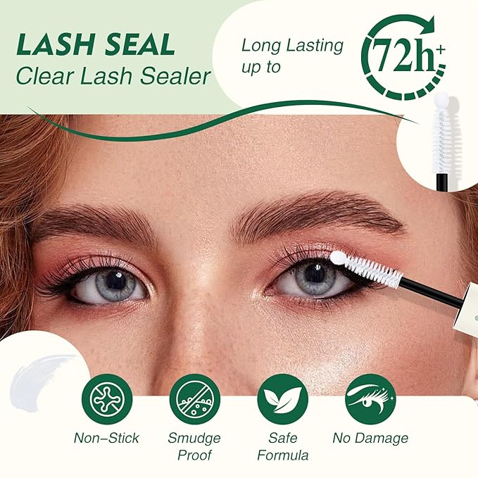 Lash Bond and Seal 10ML Comfortable Cluster Glue - Waterproof, Latex-Free for Sensitive Eyes - Strong, Gentle Lash Glue (Black)