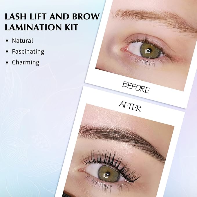 Libeauty Brow Lamination Sachet Kit & Lash Lift Kit, 20 Pack Solution - Easy to Use, 4-6 Weeks Eyebrow and Eyelash Perm with Mild Formula