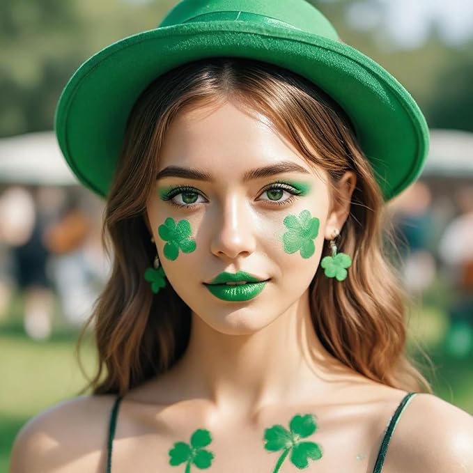 Mysense Amazon Green Face Body Paint,St Patricks Day Outfit Accessories,Water Based Washable Cream Body Paint for Adults and Children Halloween SFX Cosplay Gamora Witch Costume Makeup,0.6oz