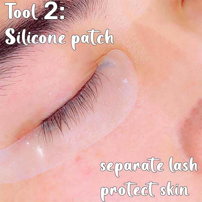 Silicone Under Eye Patch for Lash Lift Self Sticky Eyelash Perm Shield Cover 2 Type Soft Eye Pads Separate Lashes Protect Eyelids Eyelash Extension Patches Avoid Glue/Perming Lotion-100 Applications