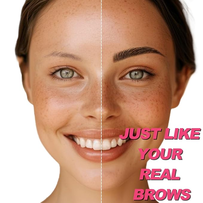Mascara Black Volume and Length & Microblading Eyebrow Pen Dark Brown, 4D Silk Fiber Mascara Natural and False Effect, Waterproof Hair Like Natural Liquid Eyebrow Pencil