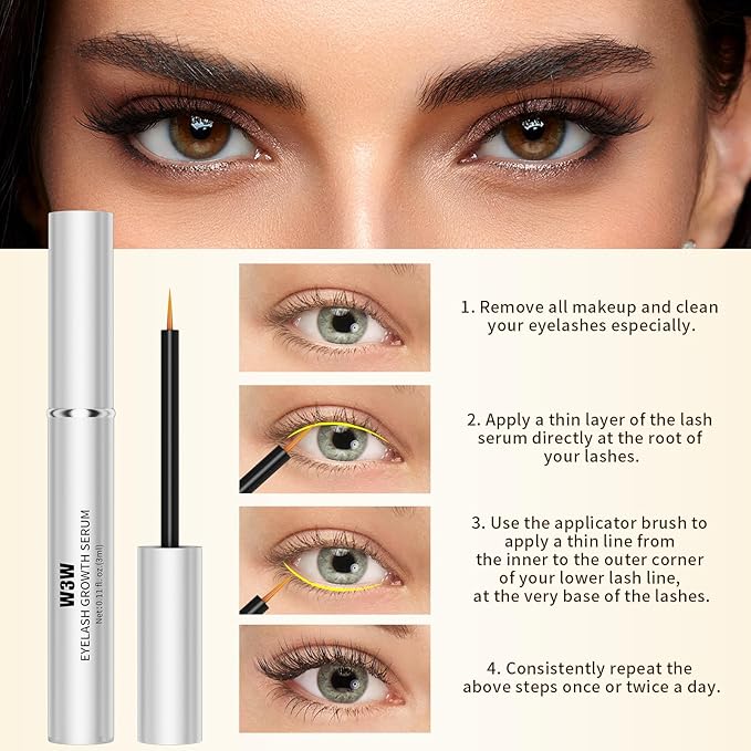 Nourishing Lash Serum Eyelash Serum for Longer Fuller Thicker Lashes Gentle No Irritating Cruelty-Free 3ml