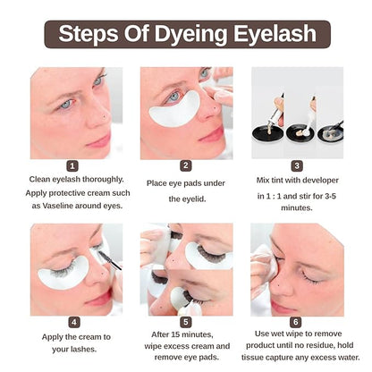 Lash Color Kit - Professional Eyelash and Brow Color Set with Natural Effect, Lasts 6 Weeks, Safe & Easy to Use for Salon Home (7ml, Brown)