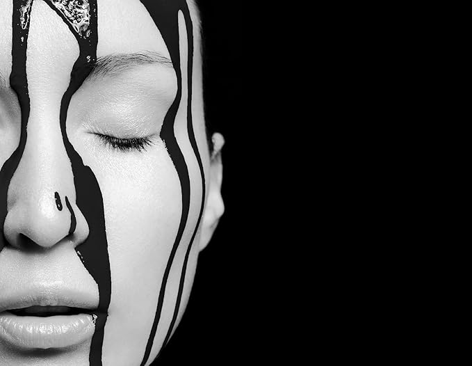 Wismee Professional Face Paint Body Paint, Water Based Body Paint Full Coverage for Adults Children Cosplay Corpse Bride SFX Costumes Festivals Makeup-Black