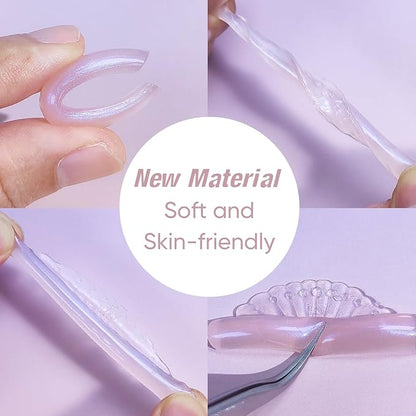 Lash Lift Pads Silicone Eyelash Lift Pads Super Sticky Soft Perfect with Lash Lift Balm Glue Reusable Lash Lifting Pads (Pink)