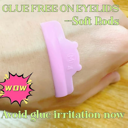 Lash Lift Pad Natural Lifting Eyelash Perm Rod Eyelash Lifting Shields Soft U Curl Lami Lamination Roller with Y Brush Silicone Under Eye Patch Ribbon Cover Compensator Cute Cat Eye Perming Result
