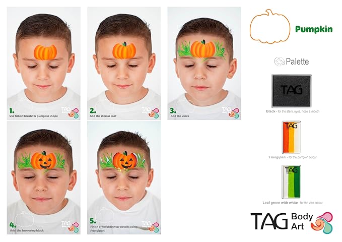 TAG Face and Body Paint - 1 Stroke Split Cake 30g - Leaf White