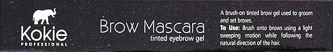 Kokie Cosmetics Brow Mascara, Dark Brown, 0.13 Ounce