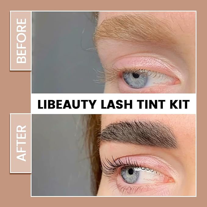 Libeauty Eyelash Black Color Kit Instant Eyebrow Black Hair Colour Kit Voluminous Coloring for Lash and Brow Perfect Partner for Lash Perm/Lift/Lamination Treatment