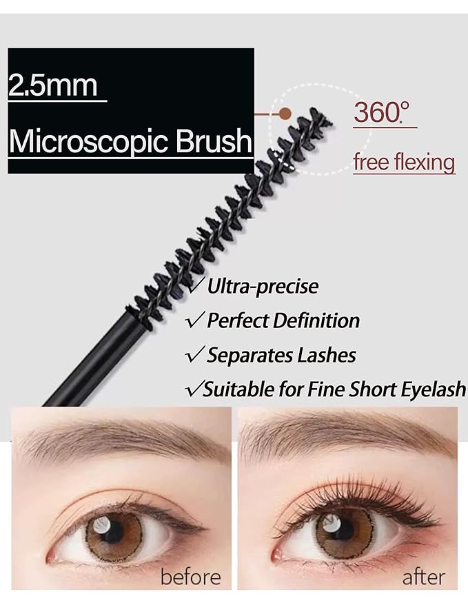 Lash Care Set: Gentle Mascara Remover + 24HR Volumizing Waterproof Mascara | Sensitive Eyes Safe, Aging Lash Solution, Clump-Free & Effortless Cleanse