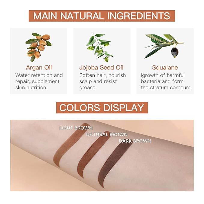 Eye-Brow Stamp Stencil Kit, Waterproof Brow Stamp Shaping Kit Eyebrow Definer, Eyebrow Filling Powder Stamp, Women Makeup Tools with 10 Reusable Eyebrow Stencils, 2 Eyebrow Brushes(Natural Brown)