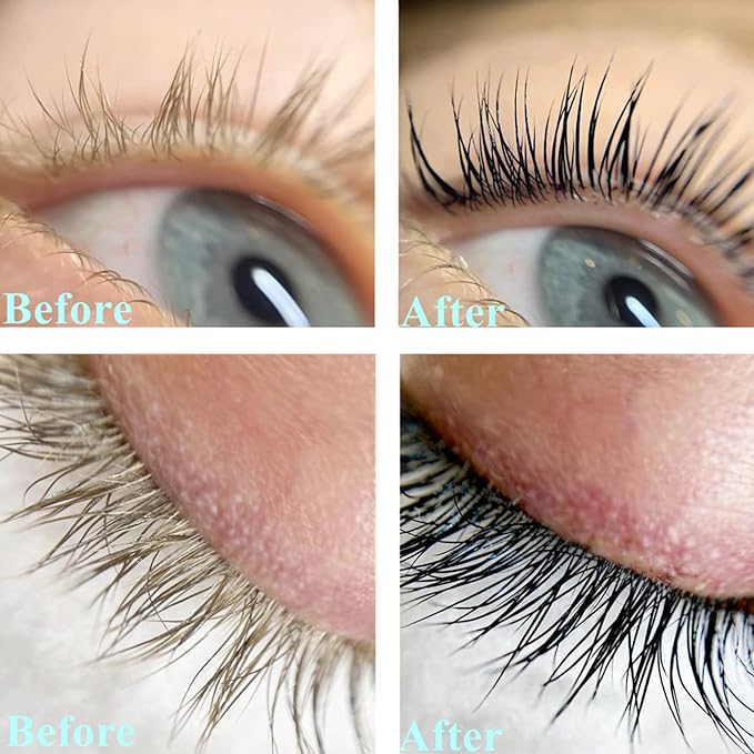 Black Lash T-i-n-t Kit, Keratin Black Eyelash D-y-e and Eyebrow T-i n t, 6 Week Voluminous Brow T-int, T-inting Look For Lash Perm/Lift/Lamination Treatment (Black)