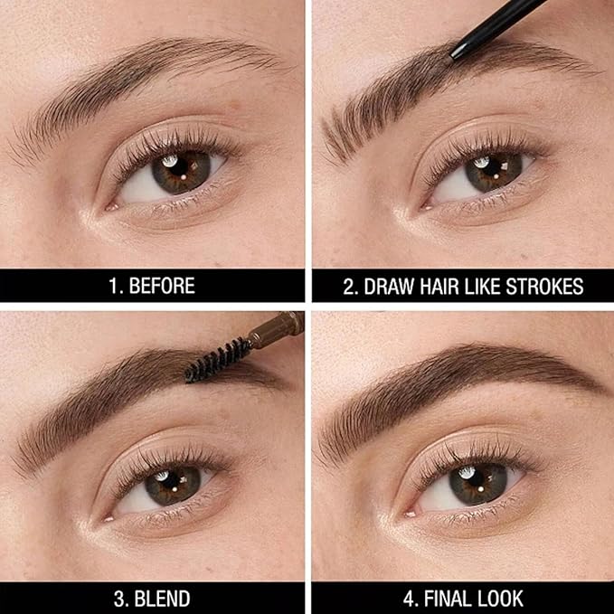 Eyebrow Pencil Microblading Eyebrow Pen Instant Lift Brow Pencil 4 Fork Tip Waterproof Eyebrow Pencil Fills Brows Makeup All-Day Natural Makeup Effect For Mother's Day gift