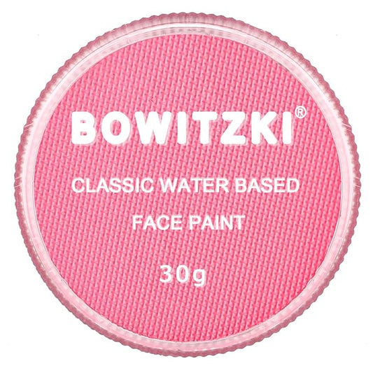 Bowitzki 30g Professional Face Paint Body Paint Water Based Face painting Makeup Safe for Kids and Adults Split Cake Single Color (Light Pink)