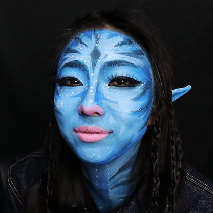 MEICOLY Blue Face Paint Stick (1.06 Oz), Scary Clown Makeup, Blue Eye Black Baseball, Body Paint Stick for Halloween, Smurf Mystique Cosplay, Avatar SFX Makeup