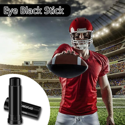 Eye Stick (Black) for Sports, Easy to Color Black Face Makeup Eye Stick Football/Baseball/Softball/Lacrosse Cosplay Makeup Accessories (3 Pcs)