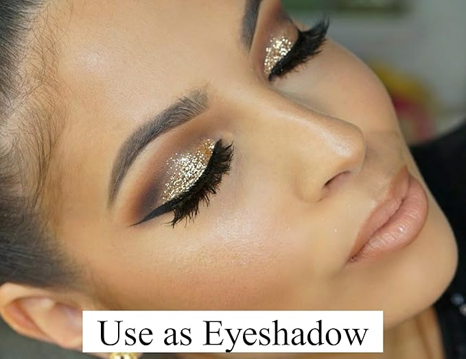 Black Bamboo Gold Body Glitter and Lipstick Set | Includes Gold Sparkle Lipstick and Shimmering Glitter Roll-On | Use on Lips, Eyes and Face | Perfect for Parties, Celebrations or Holiday Gifts
