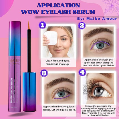 Advanced Lash Serum and Brow Enhancer | Grow Thicker, Longer Lashes for Long | Luscious Lashes and Eyebrows. Eyelash Growth Serum. (3 mL)
